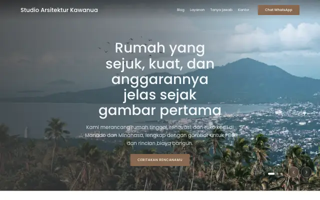Tampilan tema Asri