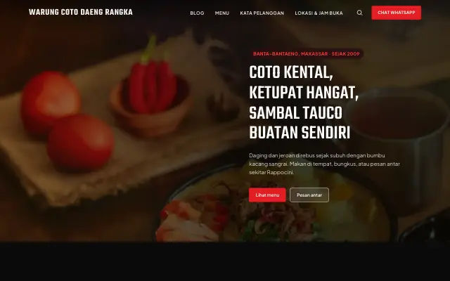 Tampilan tema Bara