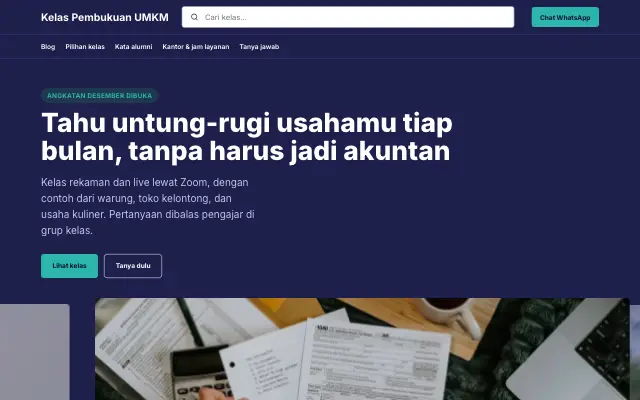 Tampilan tema Baris