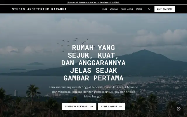 Tampilan tema Bata