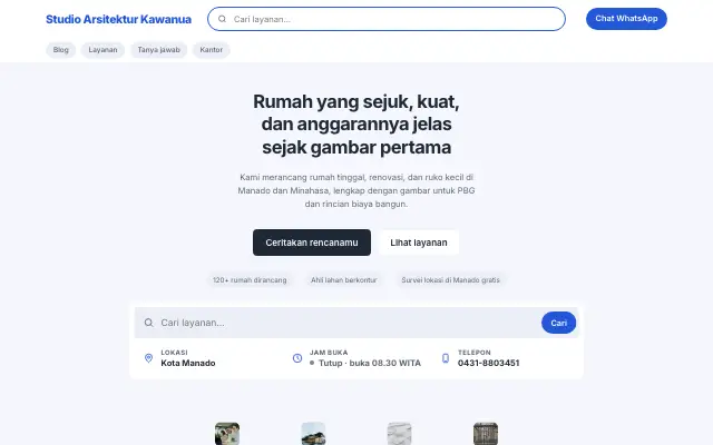 Tampilan tema Bilik