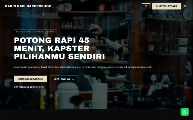 Tampilan tema Cepak