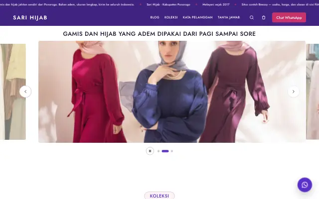 Tampilan tema Ceria