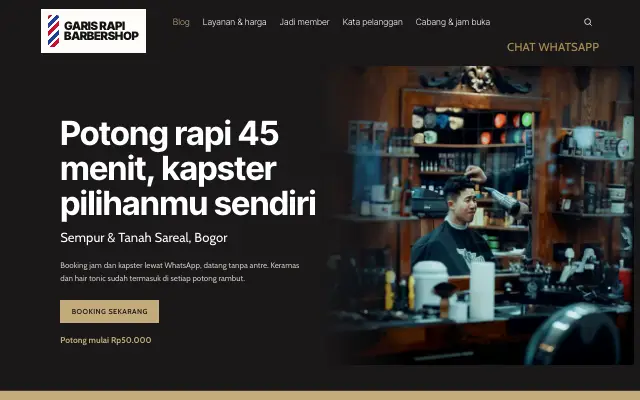 Tampilan tema Jenggot