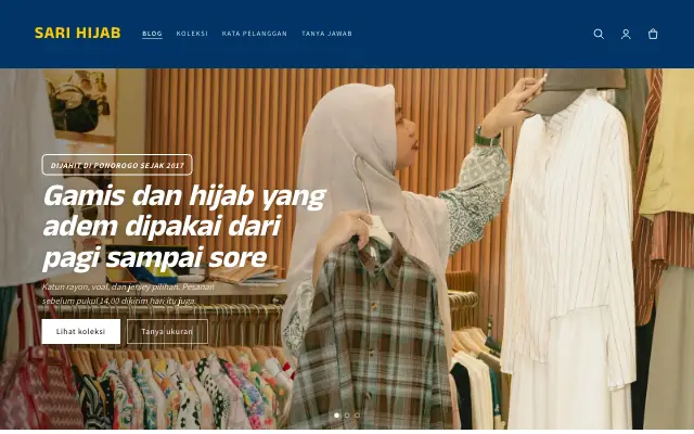Tampilan tema Jersei