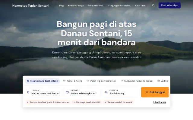 Tampilan tema Karang