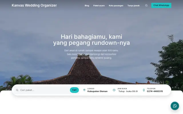 Tampilan tema Kesan