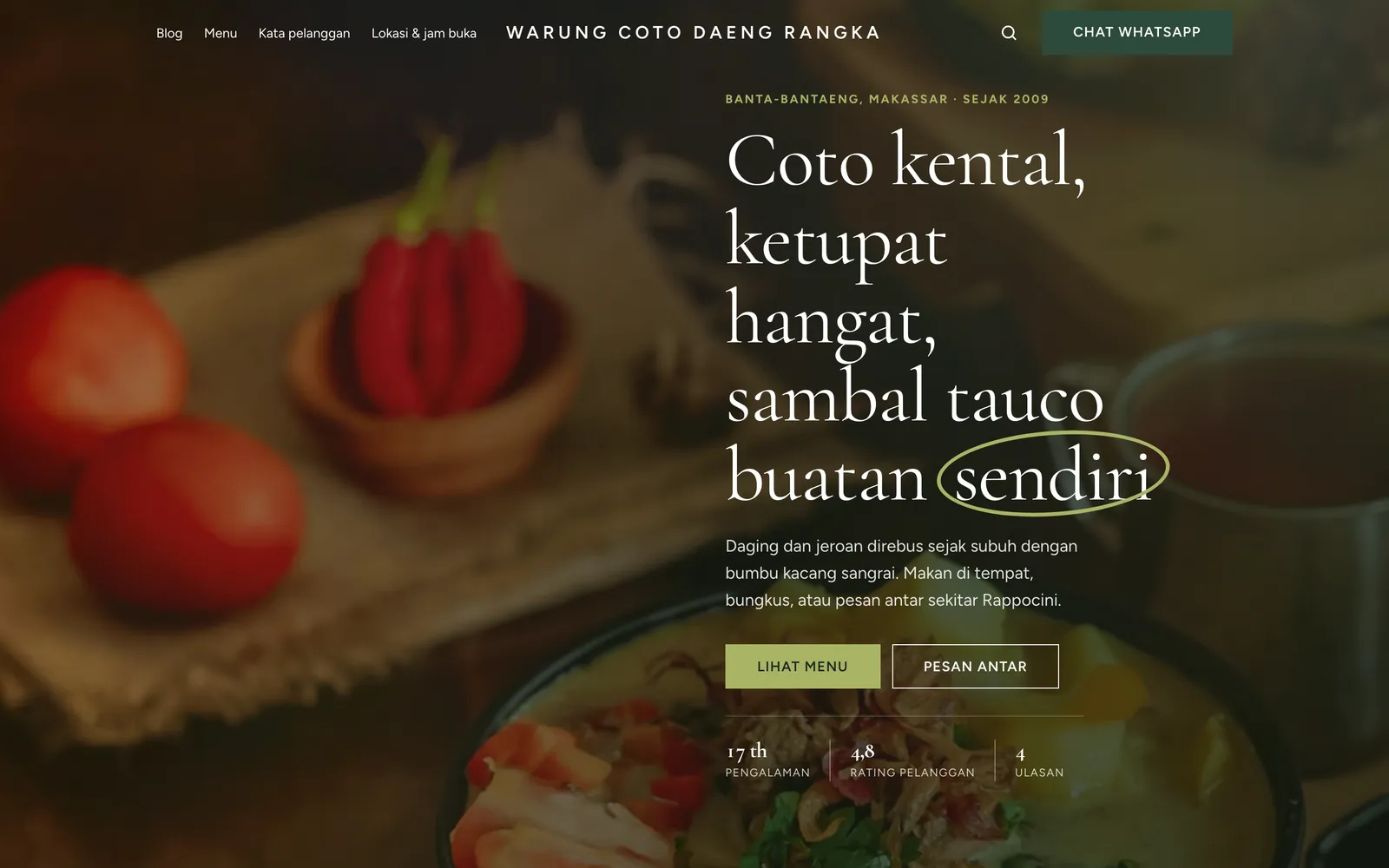 Contoh situs Kuliner buatan Beezsy