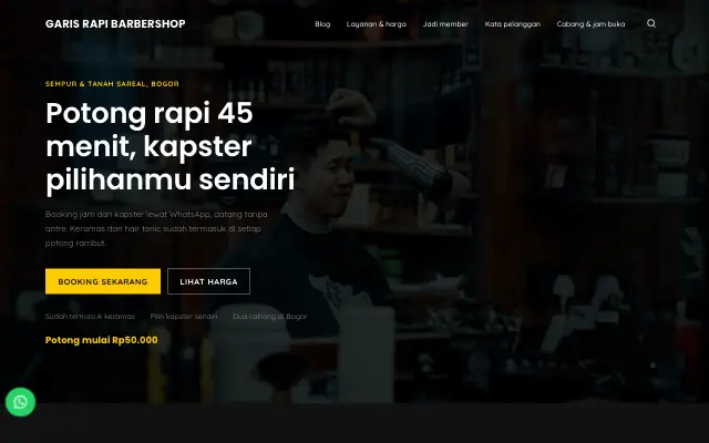 Tampilan tema Kumis