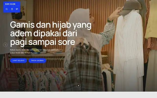 Tampilan tema Langkah