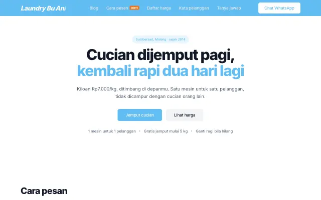 Tampilan tema Lipat