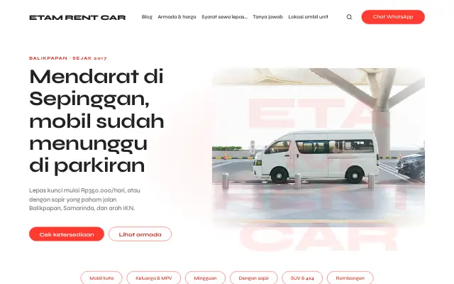 Tampilan tema Pacu