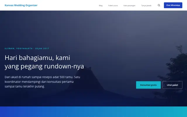 Tampilan tema Panggung