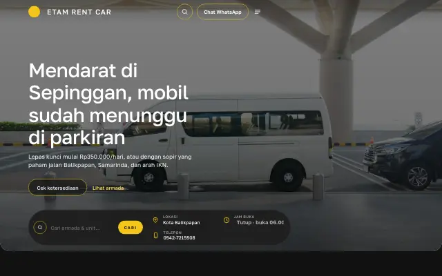 Tampilan tema Pekat