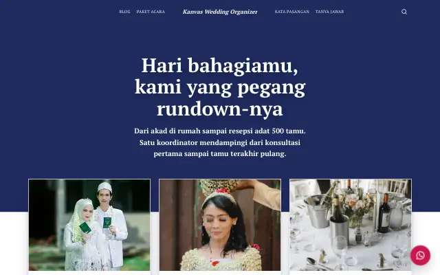 Tampilan tema Pelaminan