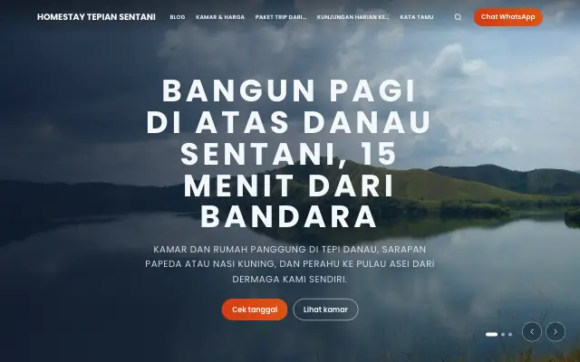 Tampilan tema Pelesir