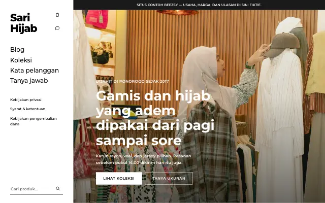 Tampilan tema Pena