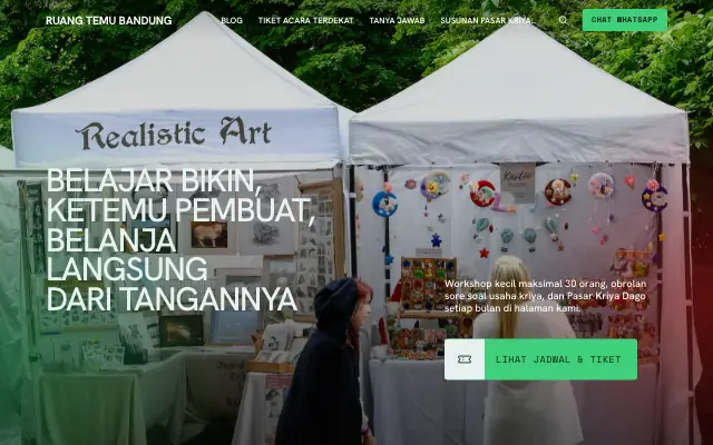 Tampilan tema Pentas