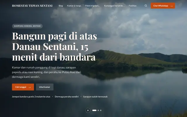 Tampilan tema Ransel