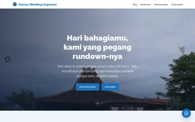 Tampilan tema Riung