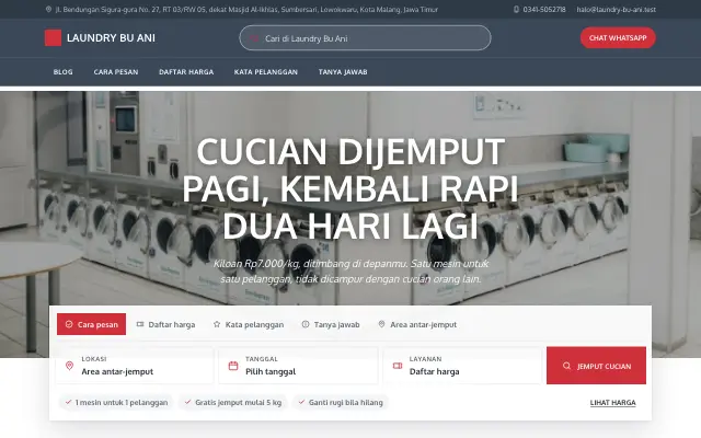Tampilan tema Safar