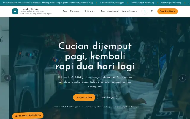 Tampilan tema Saksama