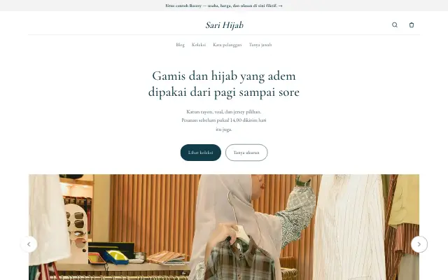 Tampilan tema Sanggar