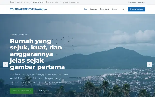 Tampilan tema Santri