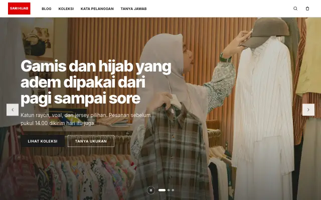 Tampilan tema Serat