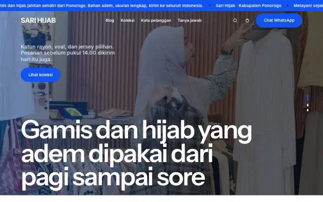 Tampilan tema Sinyal