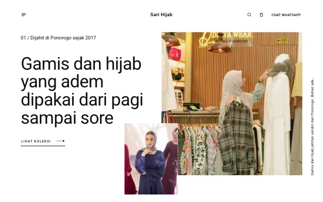 Tampilan tema Sorot
