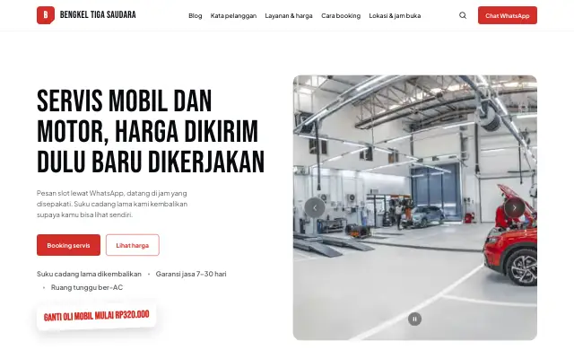 Tampilan tema Tapak