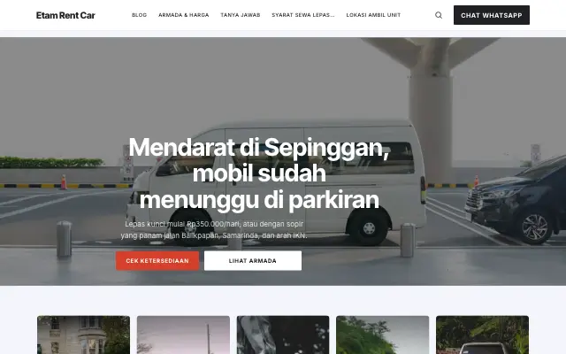 Tampilan tema Tenda