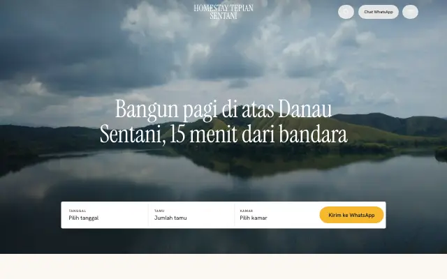 Tampilan tema Tetirah