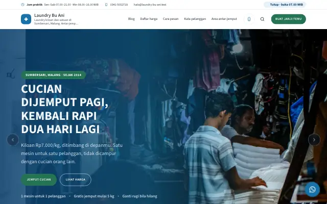 Tampilan tema Tirta