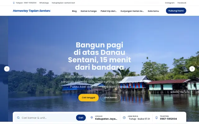 Tampilan tema Wahana